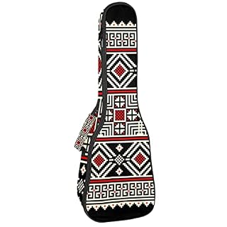 Sac à dos pour ukulélé – Motif floral ukrainien – Imperméable – Avec bretelles réglables - Les Beatles, Paul McCartney, John Lennon, RIngo Starr, George Harrison