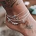 Produktbild Edary Boho-Muschel-Fußkettchen, Silber-Seestern-Anhänger, Fußkettchen, Ozean-Wellen, Schmuck für Frauen und Mädchen