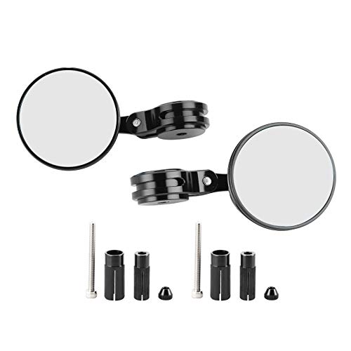 Rétroviseurs de moto guidon aluminium CNC remplacement noir 13-17mm