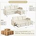 Yaheetech Sectional Sofa L-Shaped Sofa Couch Bed w/Chaise & USB, Reversible Couch Sleeper w/Pull Out Bed & Storage Space Living Room Beige