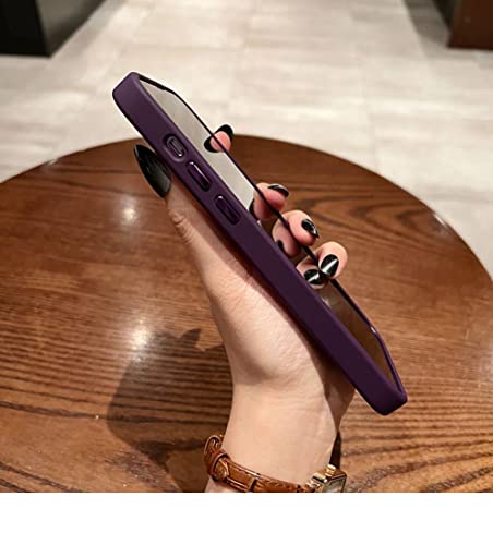 Coque transparente antichoc en silicone violet pour iPhone 12 Pro Max - 3