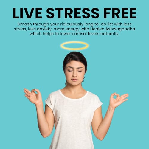 Image of Healeo Ashwagandha Ultra Strength 710mg - 10% Withanolides, 20:1 Extract, 2x Stronger than KSM 66 Ashwagandha - Anxiety & Stress Relief, Energy & Mood Enhancer - Lab Tested - 30 Veg Tablets
