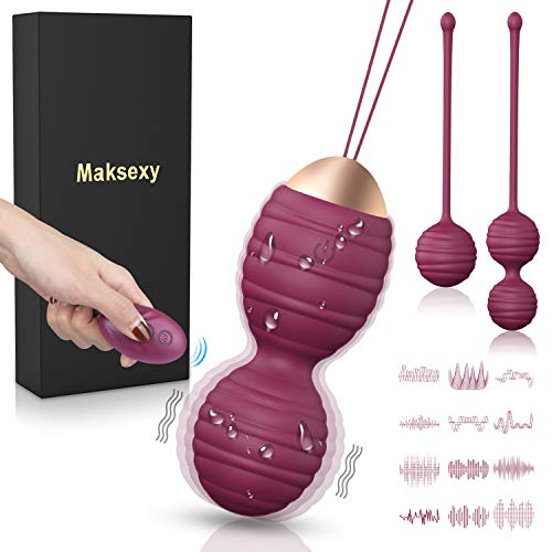 Maksexy Bolas Chinas, 3 Pesas para Ejercicios Kegel -12 Modos para Kegel...
