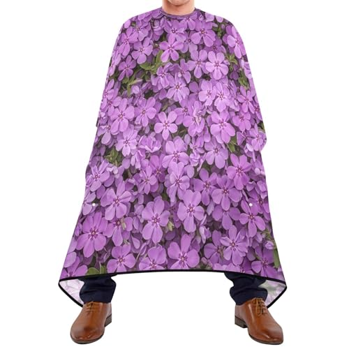 Capa de barbería impermeable Kigai Purple Flower para hombres