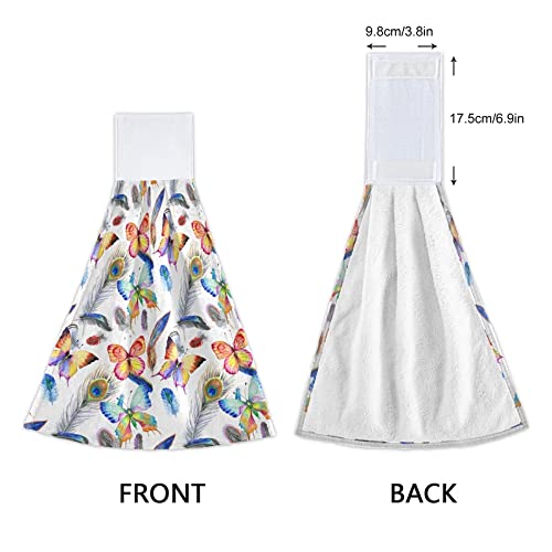 Summer Butterflies Vintage Hand Towels Wide Lavender Field Decor Kitchen Dish Towel Quality Premium Bathroom Washcloth 30 X 15 Inches For Beach Guest Hotel Spa Gym Sport Yoga Home #TOP4