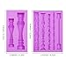 Infovox Decorative Column Pillar Silicone Molds Set, Decorative Roman Column Ancient Greek Pillars Design, 2 Pieces with Multiple Patterns, 4.8 x 2.48 Inch and 4.8 x 3.43 Inch for DIY Candle Making