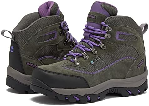HI-TEC Skamania Mid WP Waterproof Women's Hiking Boots, New 2023 Model with High Performance Rubber Outsoles - Trail, Mountain and Backpacking Shoes - Medium Grey, 7 Medium