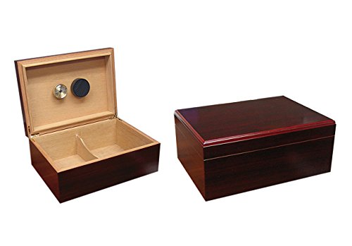 Prestige Import Group - The Executive Cigar Humidor - Capacity: 50-75- Color: Cherry Prestige Import Group - The Executive Cigar Humidor - Capacity: 50-75- Color: Cherry