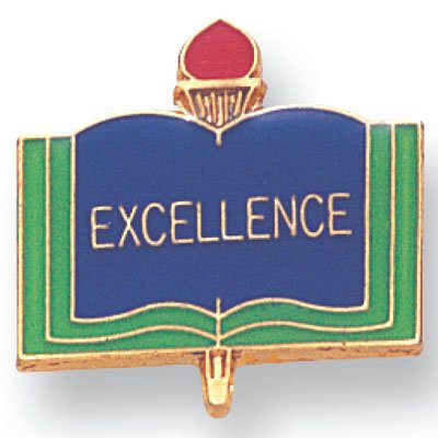 SHOP AWARDS AND GIFTS Excellence Enamel Lapel Pins for Students Appreciation Reward School Teacher Supplies Employees, Bulk Pack of 12, Poly Bagged, 1 Inch