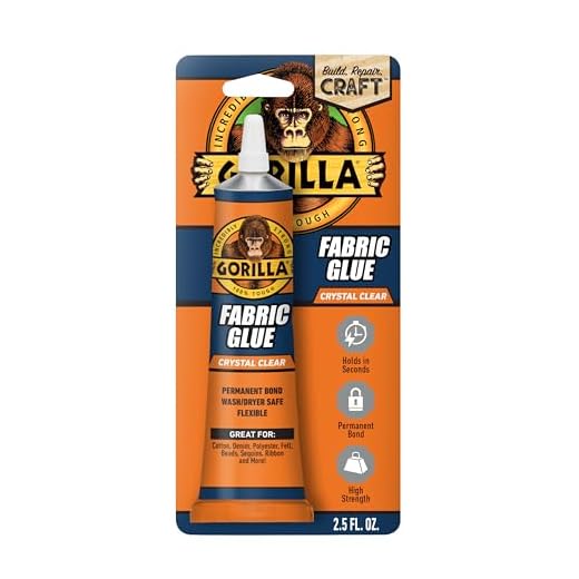 Gorilla Waterproof Fabric Glue 2.5 Ounce Tube, Clear, (Pack of 1)