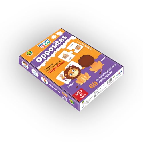 Image of The Book Tree Bright Brain Opposites 60 Piece Jigsaw Puzzle for Preschoolers, Educational Toy for Learning Opposites, Gifts for Kids Ages 3 to 6 by Majestic Book Club