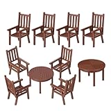 Installation instantanée : aucun assemblage requis — placez simplement le mobilier à l’endroit souhaité et profitez de l’esthétique améliorée, table et chaises miniatures, décorations de cuisine miniatures