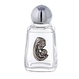  Holyart Flacon Eau bénite Vierge à l\'enfant 15 ML Verre 50 pcs