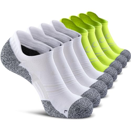 Image of CWVLC No Show Sports Compression Socks for Men Women with Cushion (4 /8 Pairs)