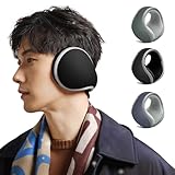 [Karcusiny] イヤーマフ 防寒 イヤーウォーマー 極暖ふわふわ裏起毛・180度折畳み・耳痛くない ・ズレにくい 耳あて 防風 保温 調節可能 通勤通学 耳カバー コンパクト男女兼用 (反射・ブラック)