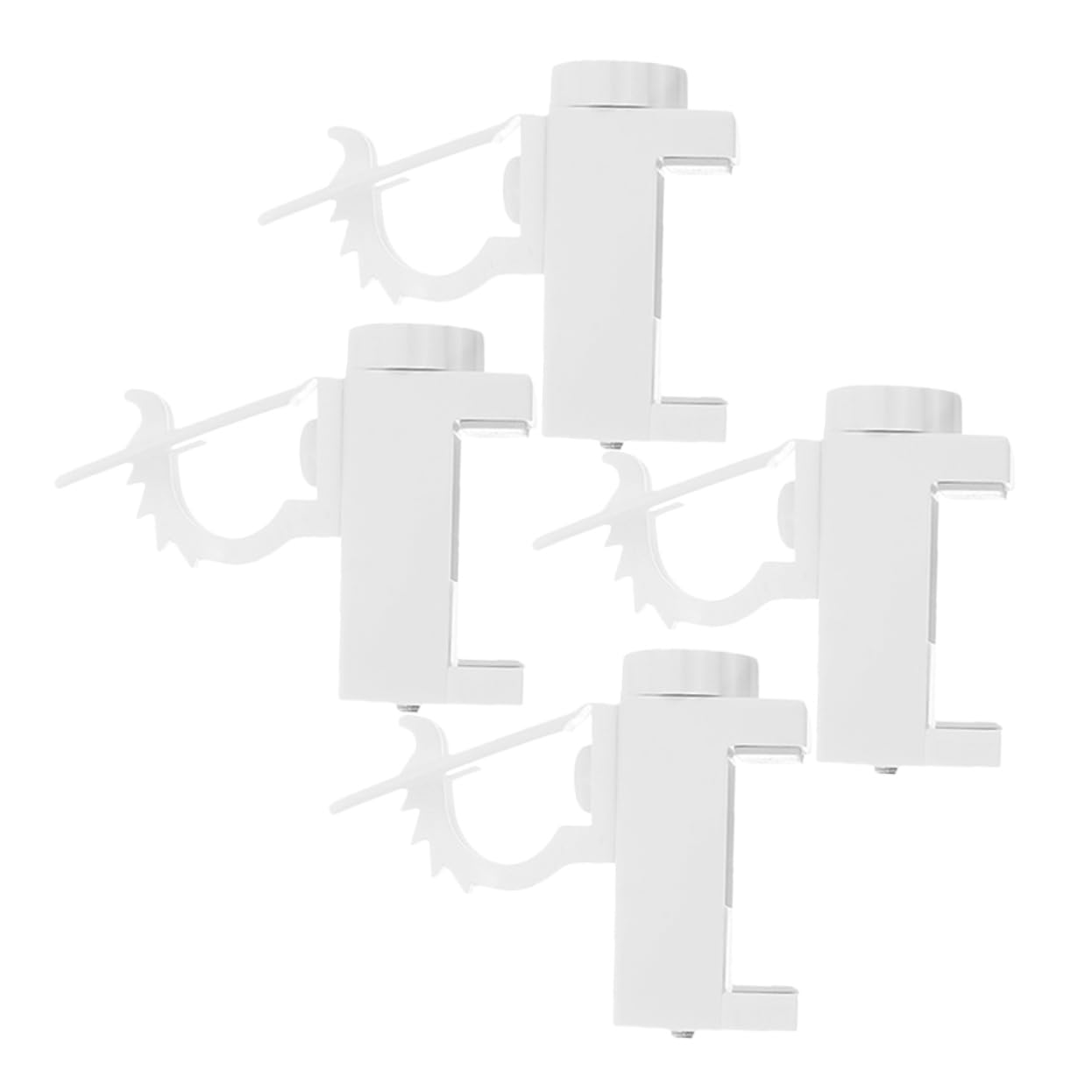 GRIRIW 4pcs No Drill Curtain Rod Holders Heavy Duty Shower Rod Bracket for Closet Support Easy Installation Non Slip Design for Various Surfaces