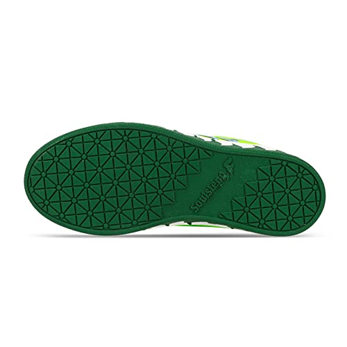 Soulsfeng Skate Shoes Neon Green Skateboarding Shoes Low Top Breathable Fashion Casual Graffiti Sneaker For Men Size 8 #TOP7