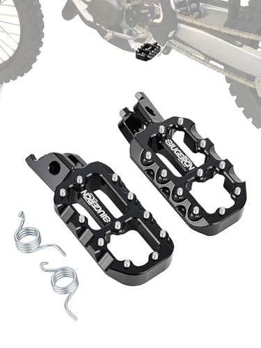 Image of JFG RACING Dirt Bike Foot Pegs,Forged 6063 Aluminum CNC Rest Pedal Footpegs for CR125 CR250 02-11 /CRF150R 07-24 /CRF250R 04-24 /CRF300L 21-24 /CRF450R 02-24 /CRF250X CRF450X CRF250RX CRF450RX-Black