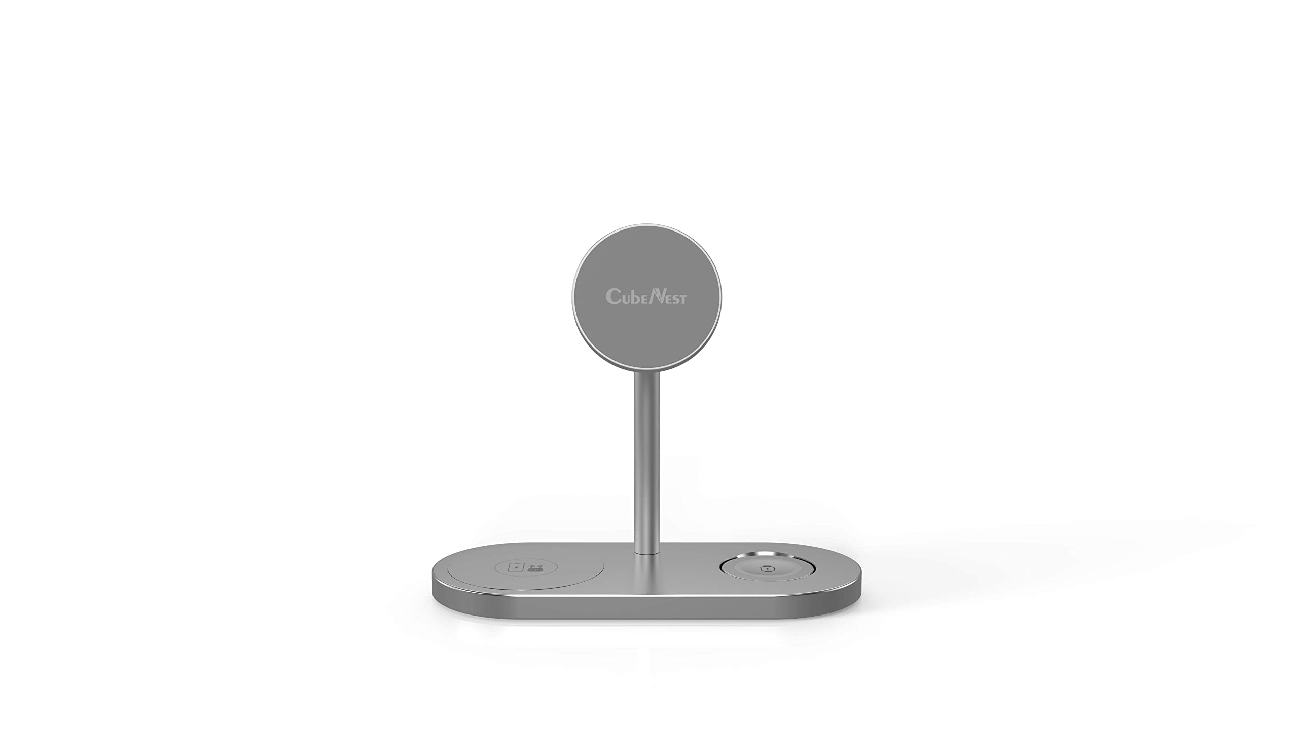 CubeNest Caricabatterie wireless 3 in 1 compatibile con iPhone 12/13/14, AirPods, Apple Watch e altri dispositivi Magsafe | Caricatore rapido da 20 W con caricatore pieghevole per Apple Watch