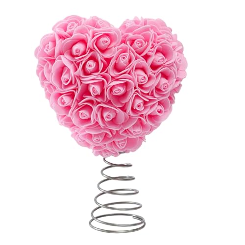 Tsophreniq Adorno de árbol de rosas con forma de corazón para Navidad, boda, fiesta, San Valentín