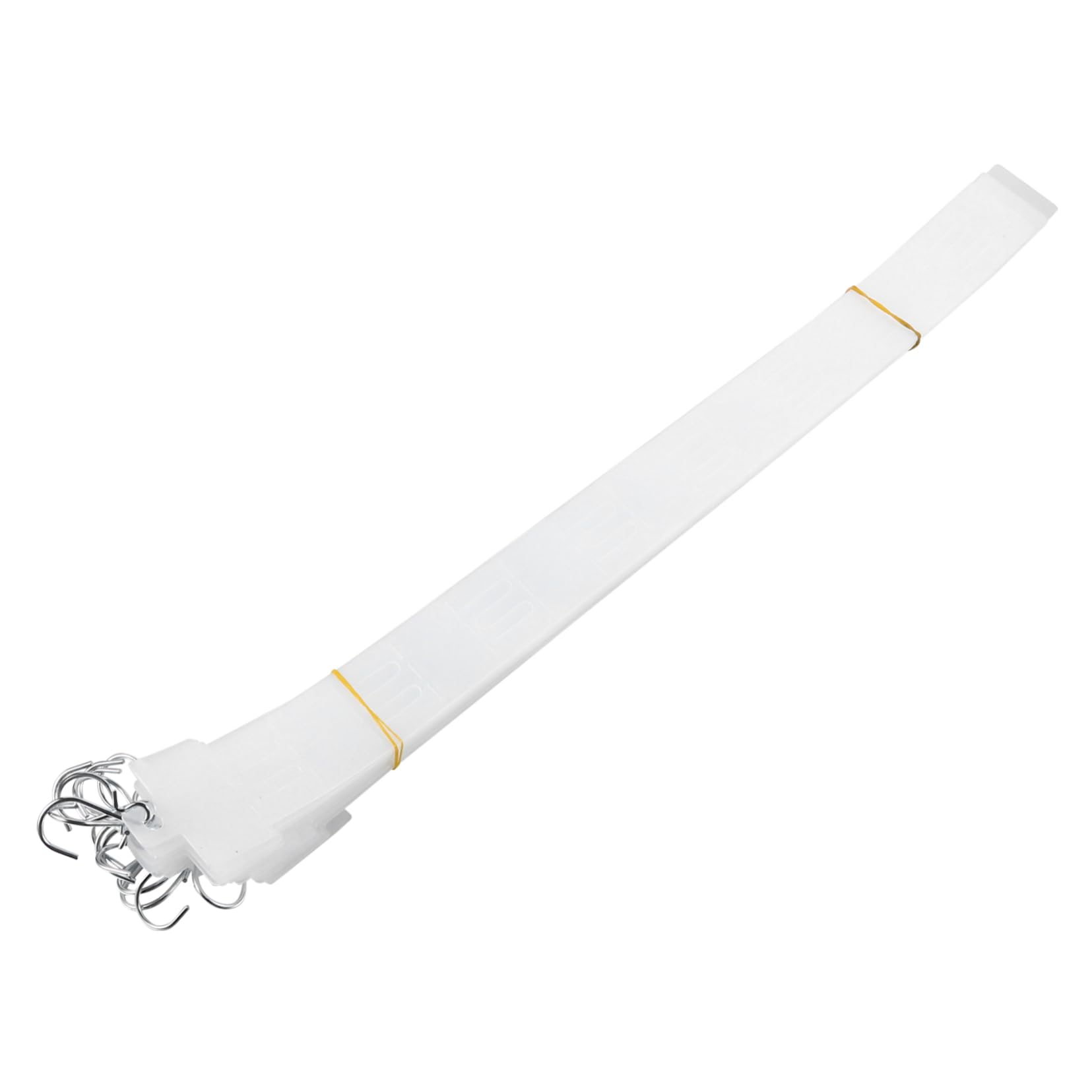CIYODO 20pcs Hanging Strip Display Clip Hanging Display Strip Wall Hanging Hooks Merchandise Strip Retail Display Hanger Plastic Merchandise Strap Plastic Display Strip White