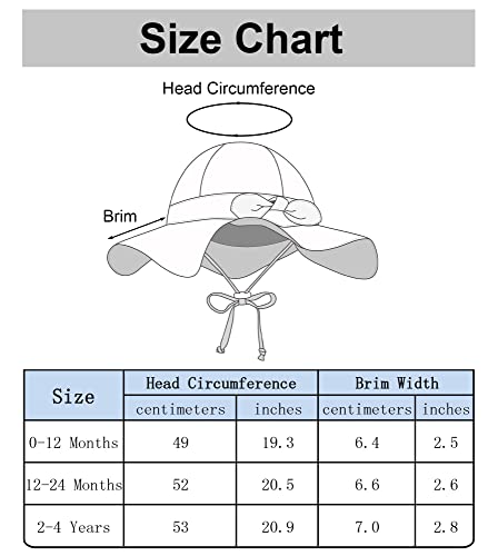Baby Sun Hat Girl Baby Girl Sun Hat White Infant Sun Hat Spf Toddler Sun Hat With Upf 50+ Adjustable Baby Sunhat, 0-12 Months #TOP5