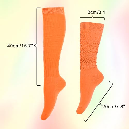 Image of Gvhntk Slouch Socks Women 80s 90s Scrunch Socks Extra Long Slouchy Sock Knee High Sock