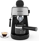 Brush wie ein Pro: Ein leistungsstarker Espressokocher mit 3,5 bar Druck kann 1 bis 4 Tassen (240 ml) Espresso und eine reichhaltige, cremige Creme. Der einfach zu gießende Glasbecher ist deutlich erkennbar, um die perfekte Menge jedes Mal zu servieren und sorgt für einen wirklich reichhaltigen Espresso in Sekunden