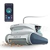 Hydro 4 pool robot pool vacuum for inground and aboveground pools floor wall and waterline cleaning and scrubbing smart wifi and blutooth app control 50 cord large top load fine filter basket  urban country home decor