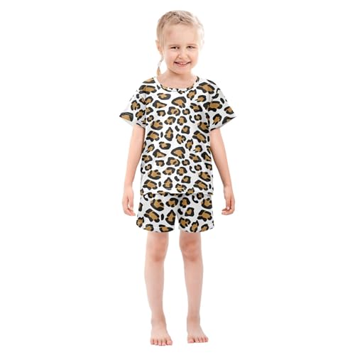 Leopard Pajama Set Pajamas Sleepwear Nightwear Loungewear Clothes Set B0404293