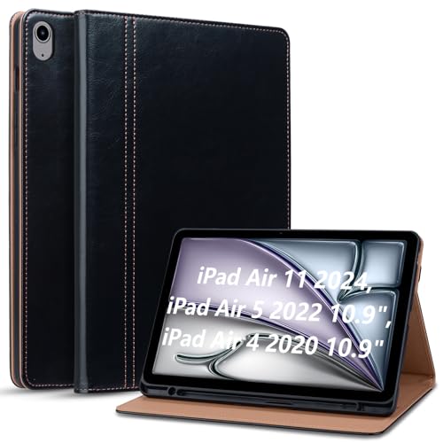 Coque iPad Air 5/4 10.9 Pouces anti-rayures protège écran stylet noir