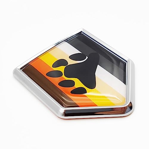 Emblema cromado de oso para parachoques de coche Overdecor en pack de 2 unidades