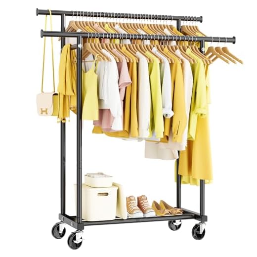 Sturdy Rolling Clothes Rack for Easy Use