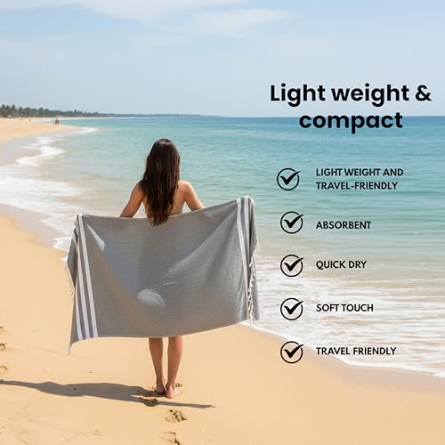 Image of Bamboo Cotton Bath Towels | Ultra Soft Quick Dry Towels for Men & Women | Large Size 75x150 cm | Lightweight Towel Set (Pack of 1, Green)