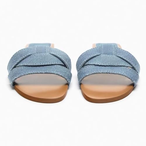 Chaussures d'été plates à bout ouvert taille 41 sandales de marche décontractées - 3