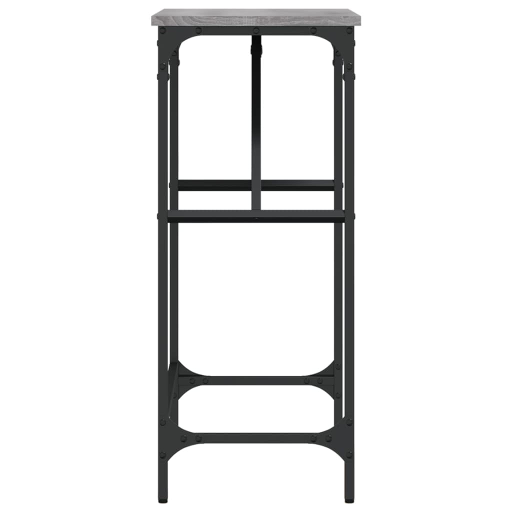Tavolino Alto E Stretto Tavolino Soggiorno Moderno Tavolino Basso Da Salotto Salotto Da Giardino Esterno Tavolino Consolle Grigio Sonoma 75x32x75cm in Legno Multistrato per Sala Studio