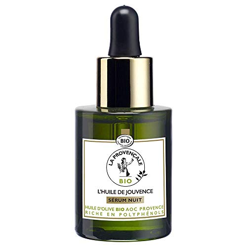 La Provençale, The Oil de Jouvence Night Serum, Organic Certified Facial Care, Organic Olive Oil AOC Provence