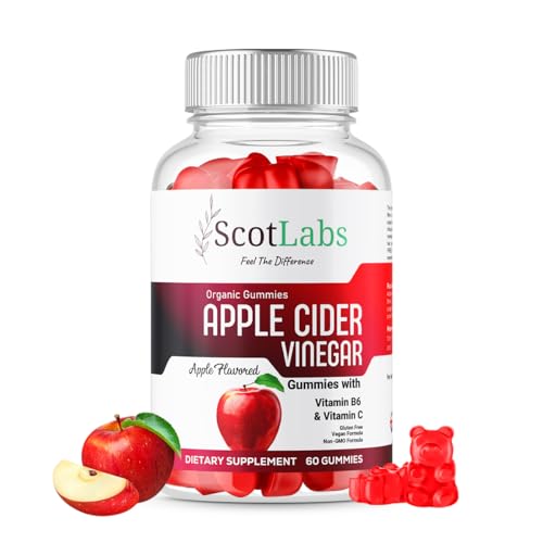 ScotLabs Apple Cider Vinegar Gummies with Vitamin C, B6 & Ch