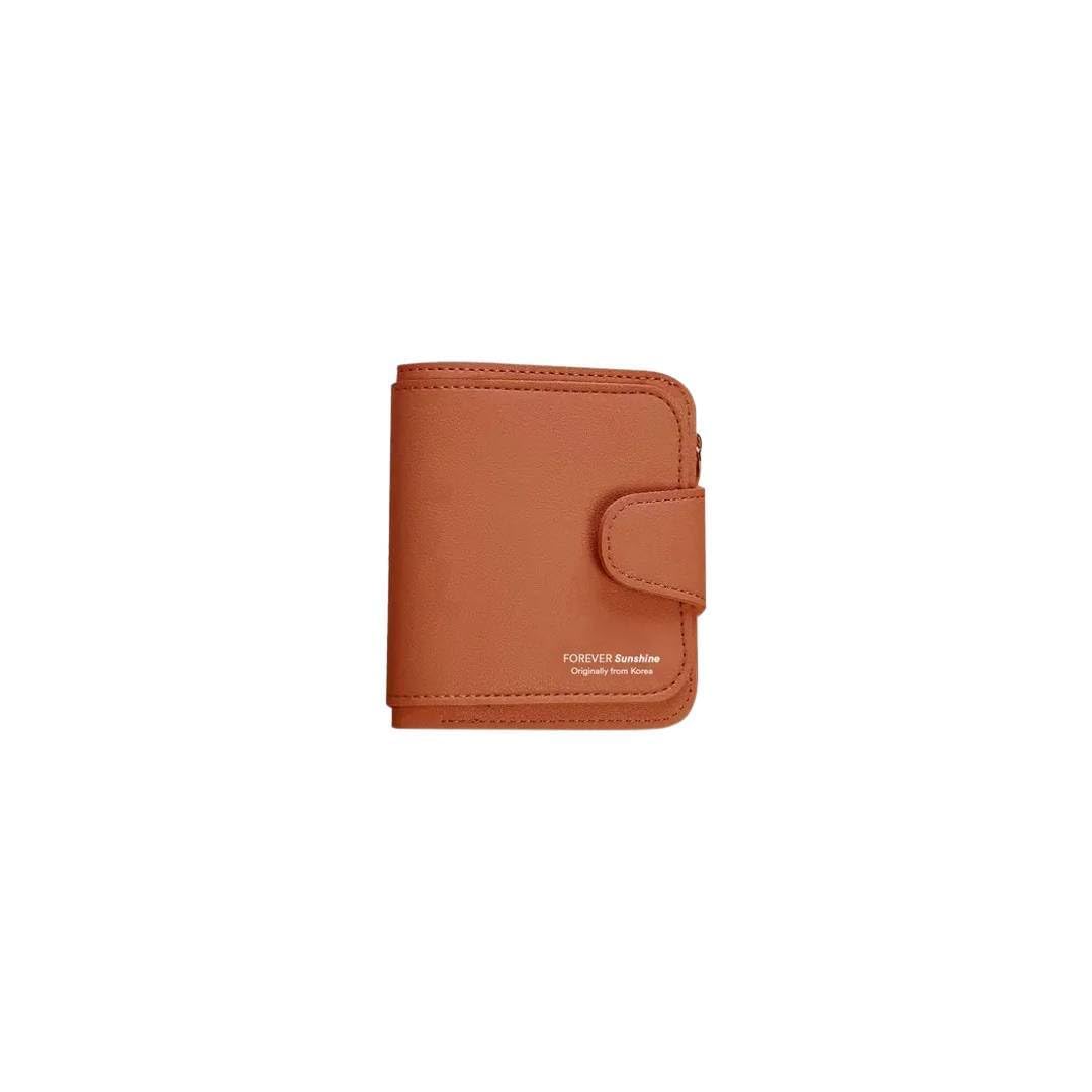 Women's Small PU Leather Wallet – Multi-Fold Mini Clutch with Card Slots & Coin Pocket – Compact Credit Card Holder for Ladies (Brown)-image-25