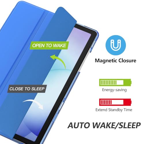 Image of MoKo for Samsung Galaxy Tab A11 Plus / A11+ Case 11 Inch 2026, Galaxy Tab A9 Plus / A9+ Case 11 Inch 2024, Slim Stand Hard PC Translucent Back Shell Smart Cover, Auto Wake /Sleep, Cobalt Blue
