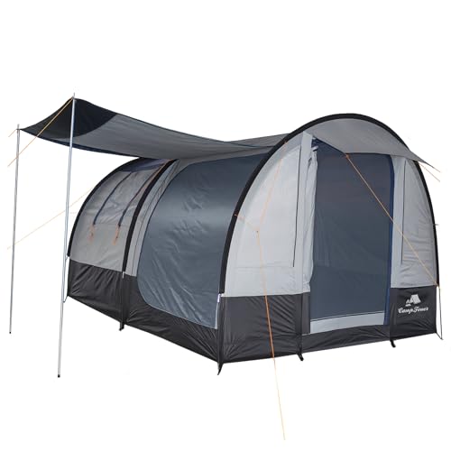 CampFeuer Zelt Smart für 4 Personen | 2000 mm Wassersäule | Blau/Schwarz...