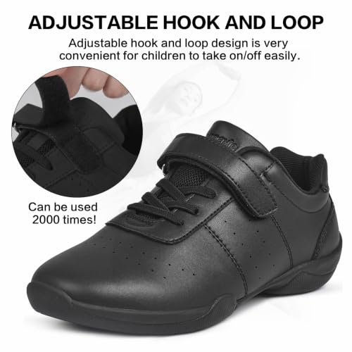 Image of Cheer Shoes for Youth Girls White Cheerleading Athletic Dance Shoes Tennis Sneakers for Competition Sport Training