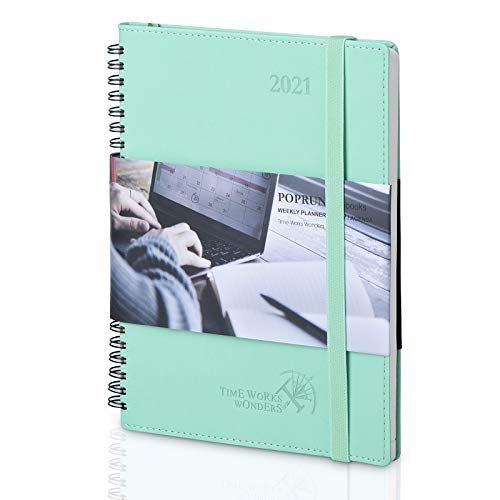 2021 Planner Weekly & Monthly Desk Calendar Hourly Appointment Book 6.5