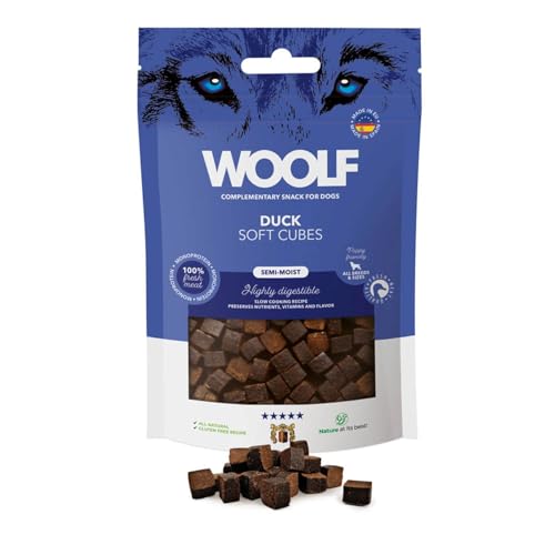 WOOLF Soft Cubes - Complementary Snacks for Dogs | Duck 100g