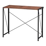 不二貿易 折りたたみデスク 幅90cm ブラウン ブラック esta 14489
