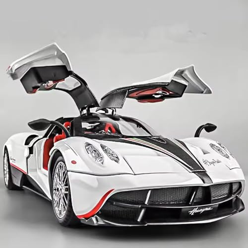 Image of Paganni Huayra Diecast Model Car 1:35 Scale Alloy Metal Toy Car with Pull Back Action, Openable Doors, Light & Sound Effects | Sports Racing Car Toy for Kids Boys Gift (Multicolor)