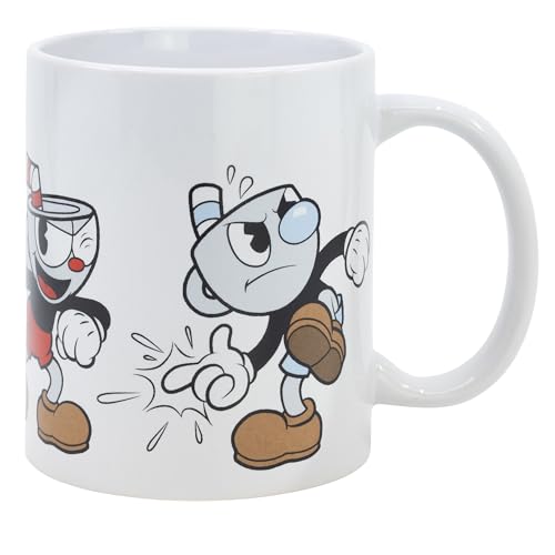 Taza de cerámica de sublimación de 325 ml en caja de Cuphead & Mugman
