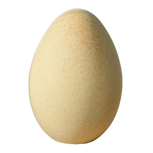 Juego de figuras de conejo de Pascua, estatuas de conejo de madera prensada beige para pintura y graffiti, decoración rústica vintage del hogar para centro de mesa de primavera (no impermeable) (huevo