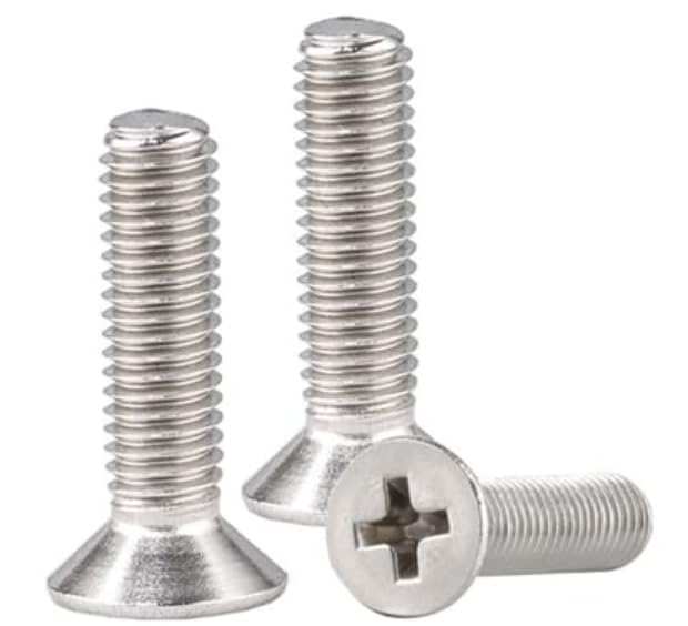 #10-24x2-3/4 UNC Phillips Flat Countersunk Head Machine Screws, 304 Stainless Steel 18-8, Full Thread, Coarse Thread,Pack of 6