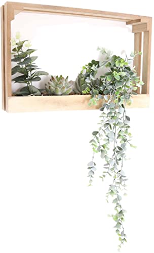 Sil Plante Artificielle avec Cadre en MDF 41.5 x 7.5 x 26 cm